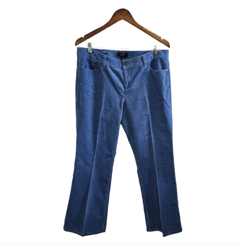 Talbots corduroy signature boot blue pant size 14P
